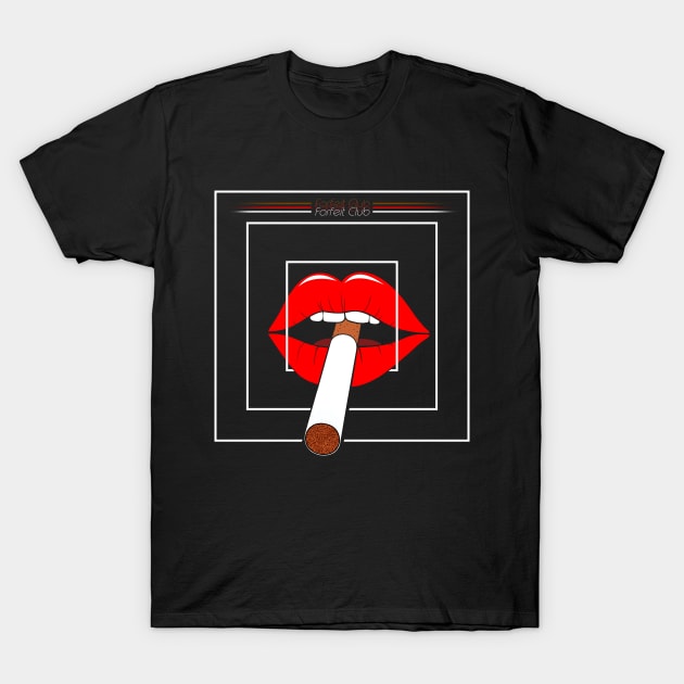 Lips Cigarette - Forfeit Club T-Shirt by Forfeit Club